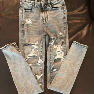 American Eagle Distressed Skinny Jeans Sz 0